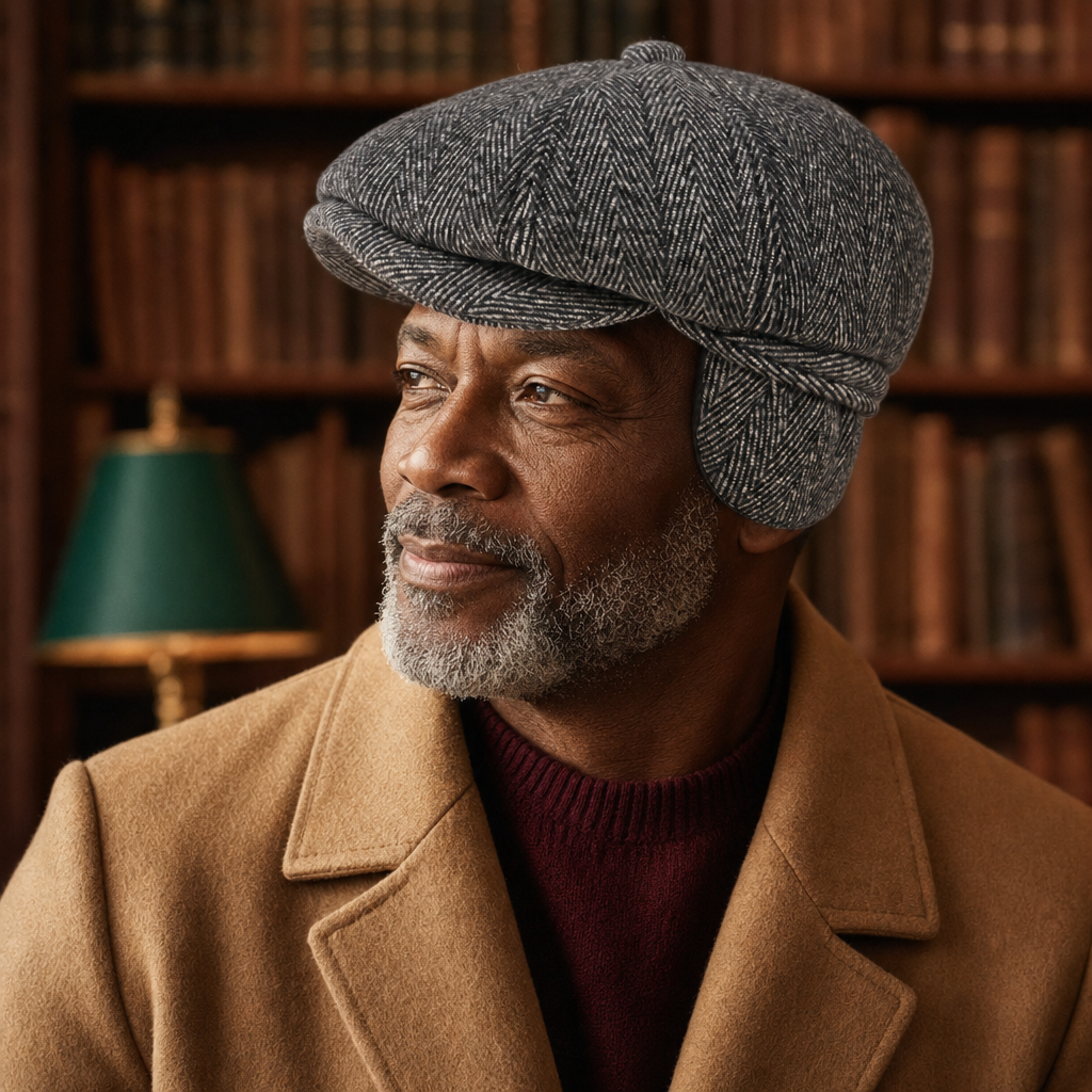 Herringbone Earflap Cap — HEXHAM