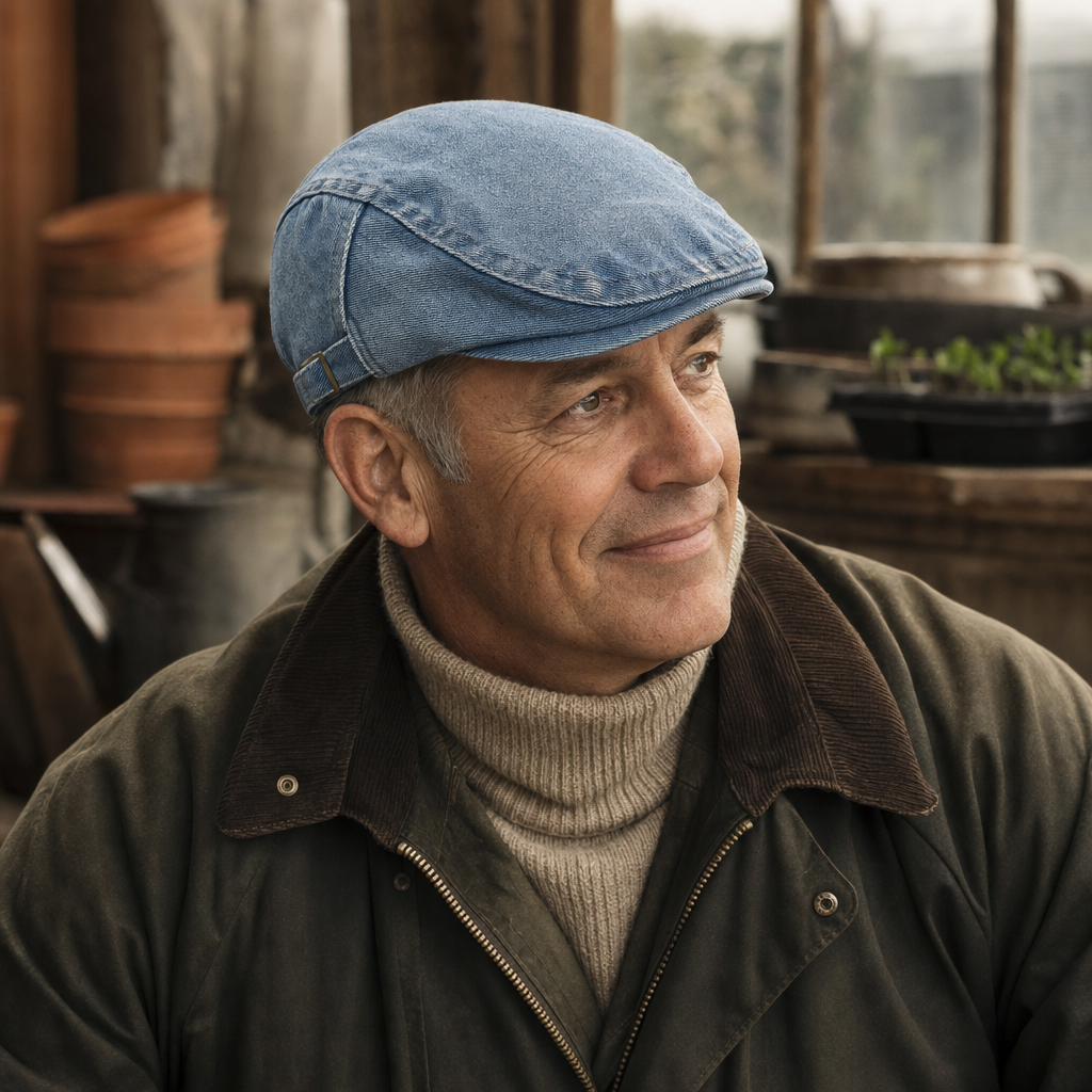 Stonewash Denim Cap — AMBLESIDE