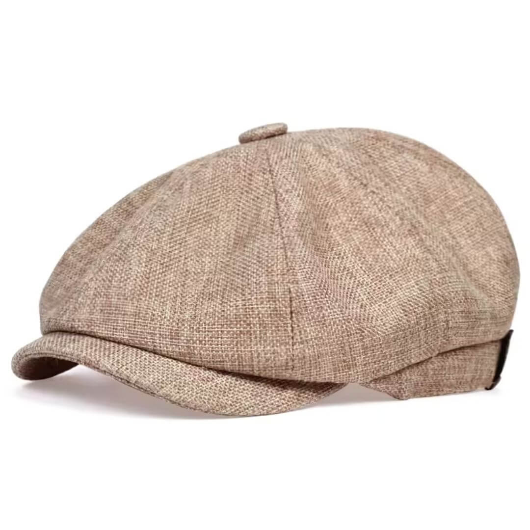 Textured Cotton Newsboy Cap - PHOENIX