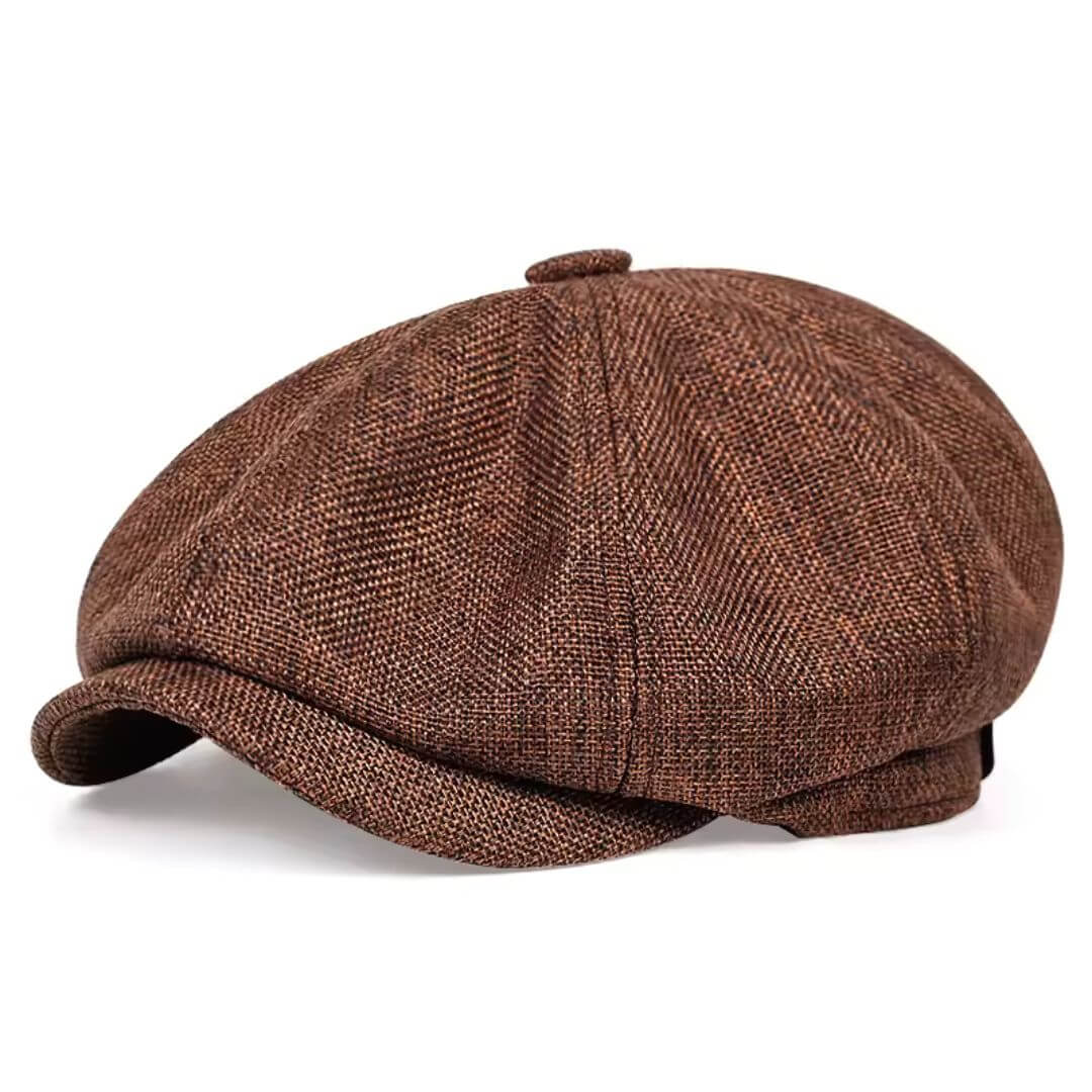 Textured Cotton Newsboy Cap - PHOENIX
