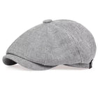 Textured Cotton Newsboy Cap - PHOENIX 3