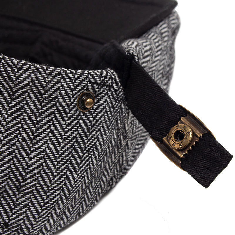 Herringbone Wool Driver Cap — JEDBURGH