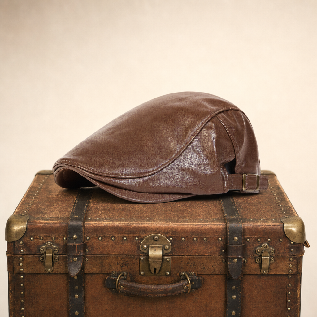 Leather Driver Cap — HAWICK