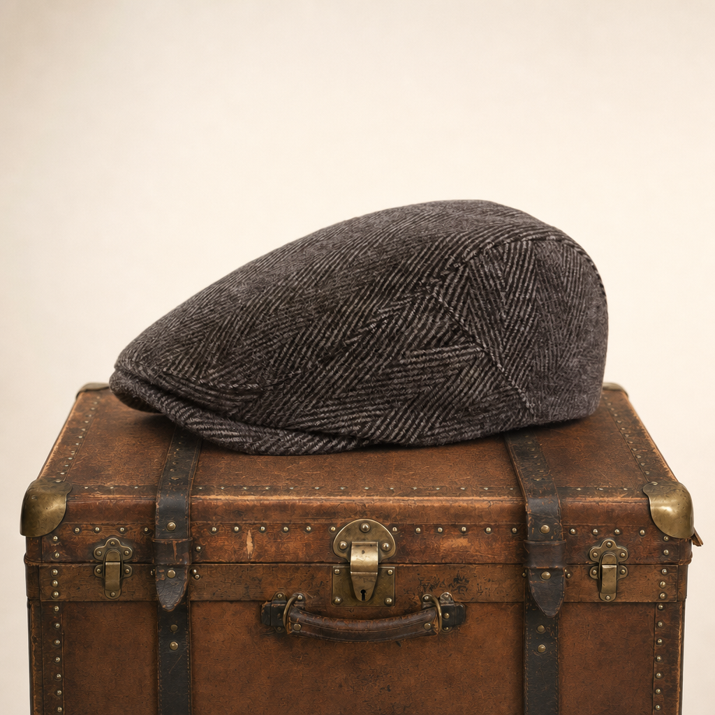 Herringbone Wool Cap — MOFFAT