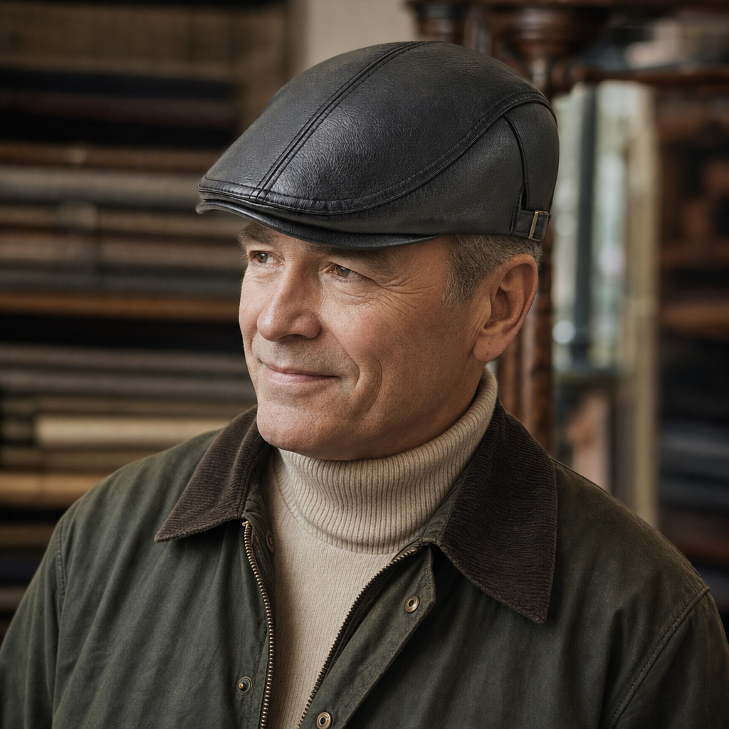 Heritage Leather Cap — SEDBERGH