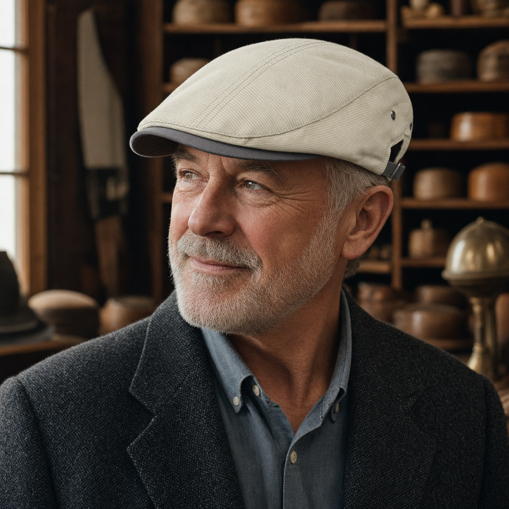 Pinstripe Cotton Cap — BRAMPTON