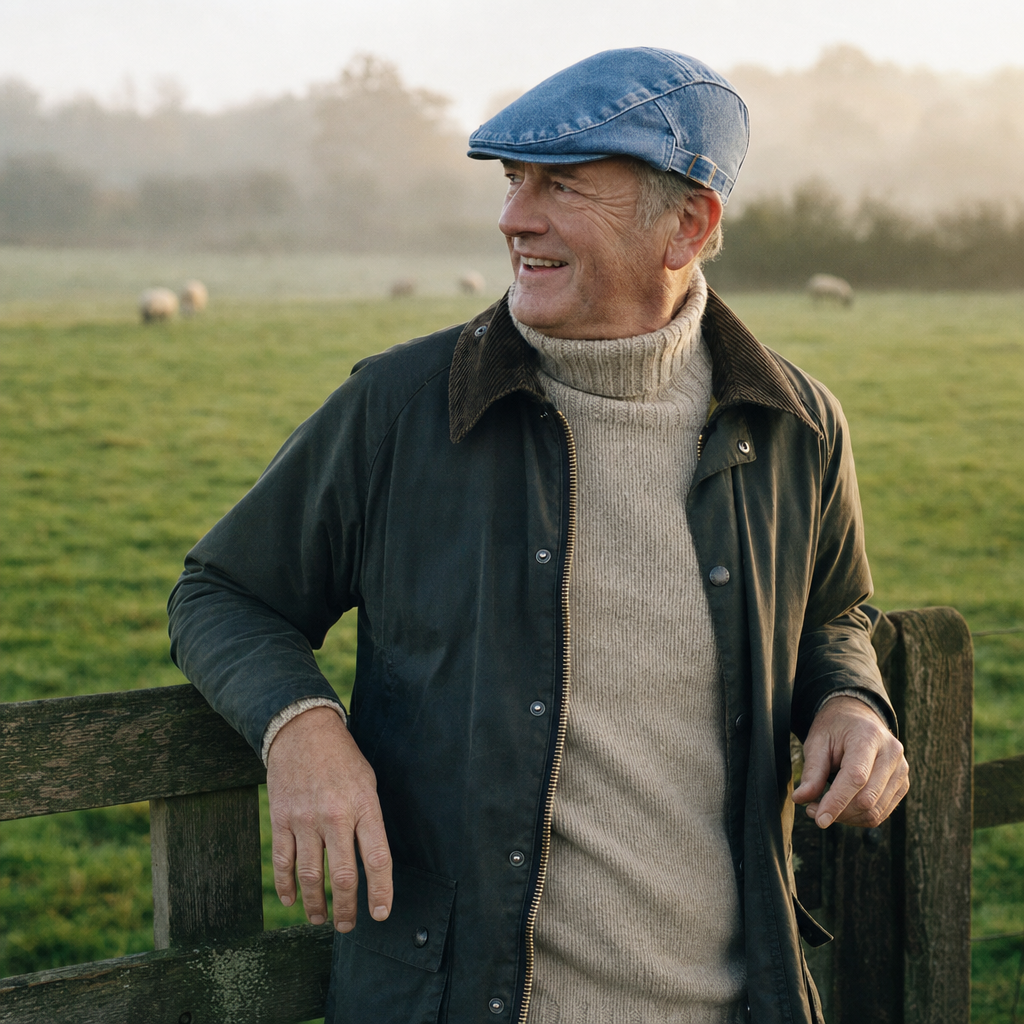 Stonewash Denim Cap — AMBLESIDE