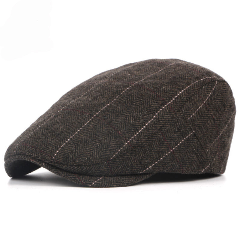 Pinstripe Herringbone Cap — APPLEBY