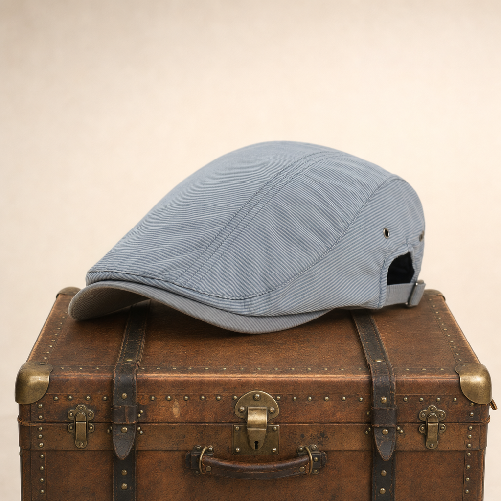Pinstripe Cotton Cap — MARSDEN